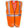 Men's Orange High Visibility Safety Vest